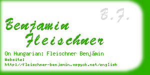 benjamin fleischner business card