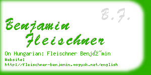 benjamin fleischner business card